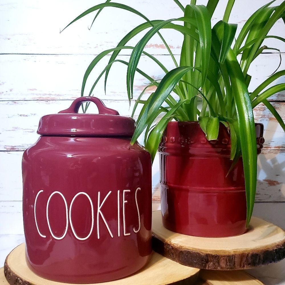 Rae Dunn Red "Cookies" Cannister